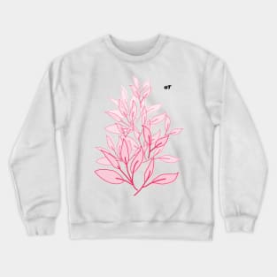 Pink Leaf Crewneck Sweatshirt